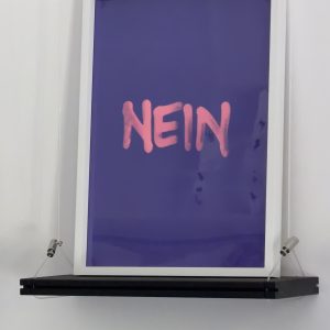 „NEIN“ – handgeschriebenes Unikat im Rahmen